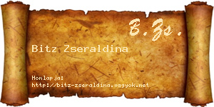 Bitz Zseraldina névjegykártya
